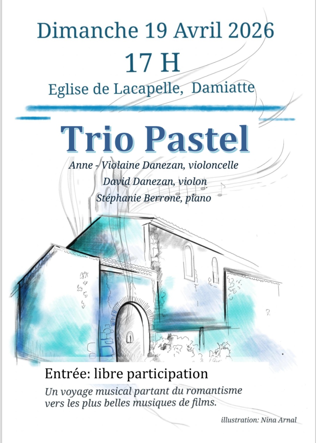 You are currently viewing LE 19/04/2026 CONCERT DU TRIO PASTEL